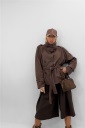 trench corto doppiopetto chamois